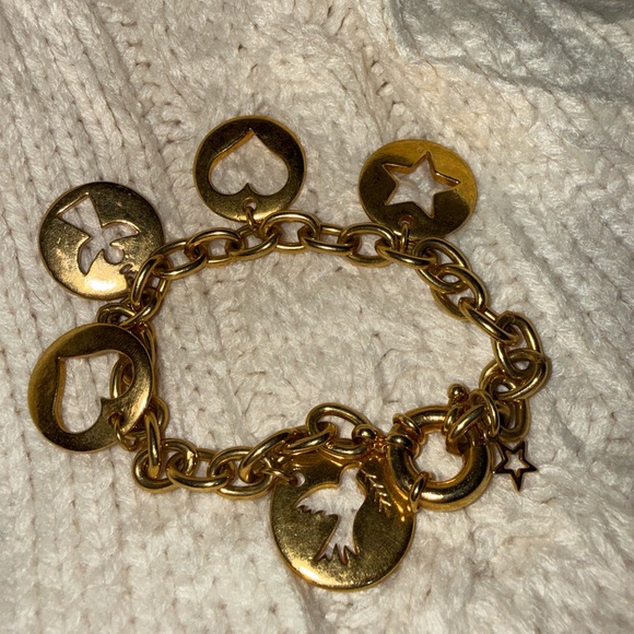 Avon Jewelry - Vintage Avon Charm Bracelet with Heart Star Angel Dove Charm